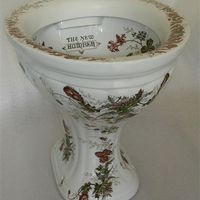 'The New Humber' Polychromatic P-Trap Outlet Victorian WC C.1890