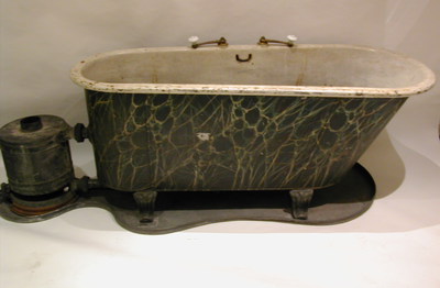 Rare and early "Gusher or Rager" portable Bath by Deane & Co. London Bridge Rd C.1840