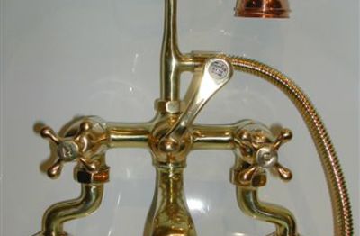 Edwardian Bath/Shower Mixer in Polished Brass