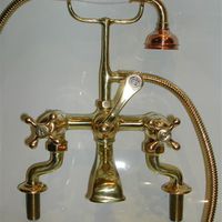 Edwardian Bath/Shower Mixer in Polished Brass