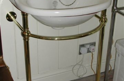 Edwardian Basin and Brass Stand by J.Bolding, London W.