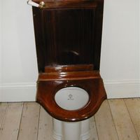 Mahogany Cistern and "New Pillar" WC both by J.Bolding, London C.1910