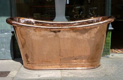 French Copper Bateau Bath C.1830