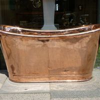 French Copper Bateau Bath C.1830