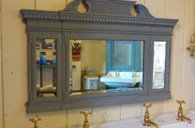 Large Victorian Cast Iron Mirror C.1880