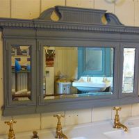 Large Victorian Cast Iron Mirror C.1880