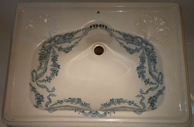 Large Victorian Blue Transfer Basin C.1880  