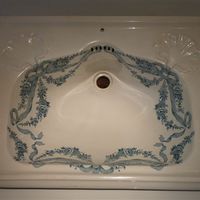 Large Victorian Blue Transfer Basin C.1880  