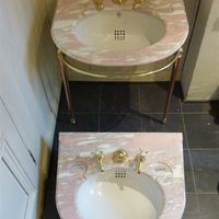 A pair of Rose Marble Basins by J Bolding, London C.1920