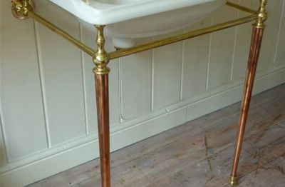 John Bolding Basin on a Brass and Copper Stand C.1910
