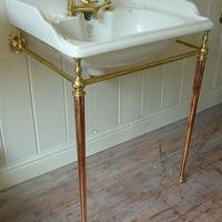 John Bolding Basin on a Brass and Copper Stand C.1910