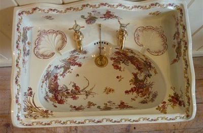 Victorian Polychrome Basin C 1880 