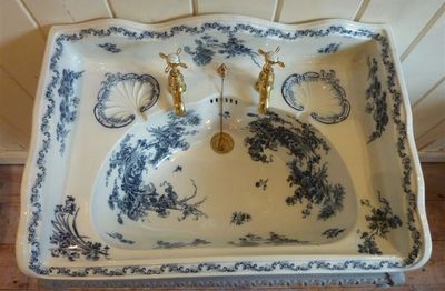 Victorian Blue Transfer Basin C 1880