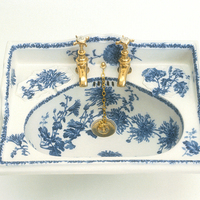 Mulberry Chrysanthemum Basin by Porcher, Paris c.1880