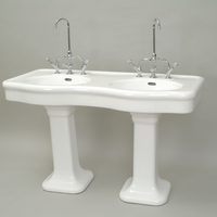 French Double Basin on Pedestals by Jacob Delafon, Paris c.1900