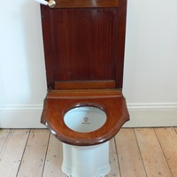 John Bolding Edwardian Mahogany Cistern with New Pillar WC c.1910