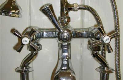 Rare Re-Chromed Art Deco Bath/shower Mixer c.1920
